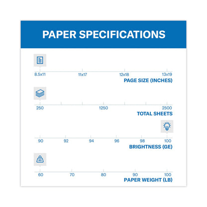 Hammermill Premium Color Copy Cover, 100 Bright, 60 lb Cover Weight, 8.5 x 11, 250/Pack