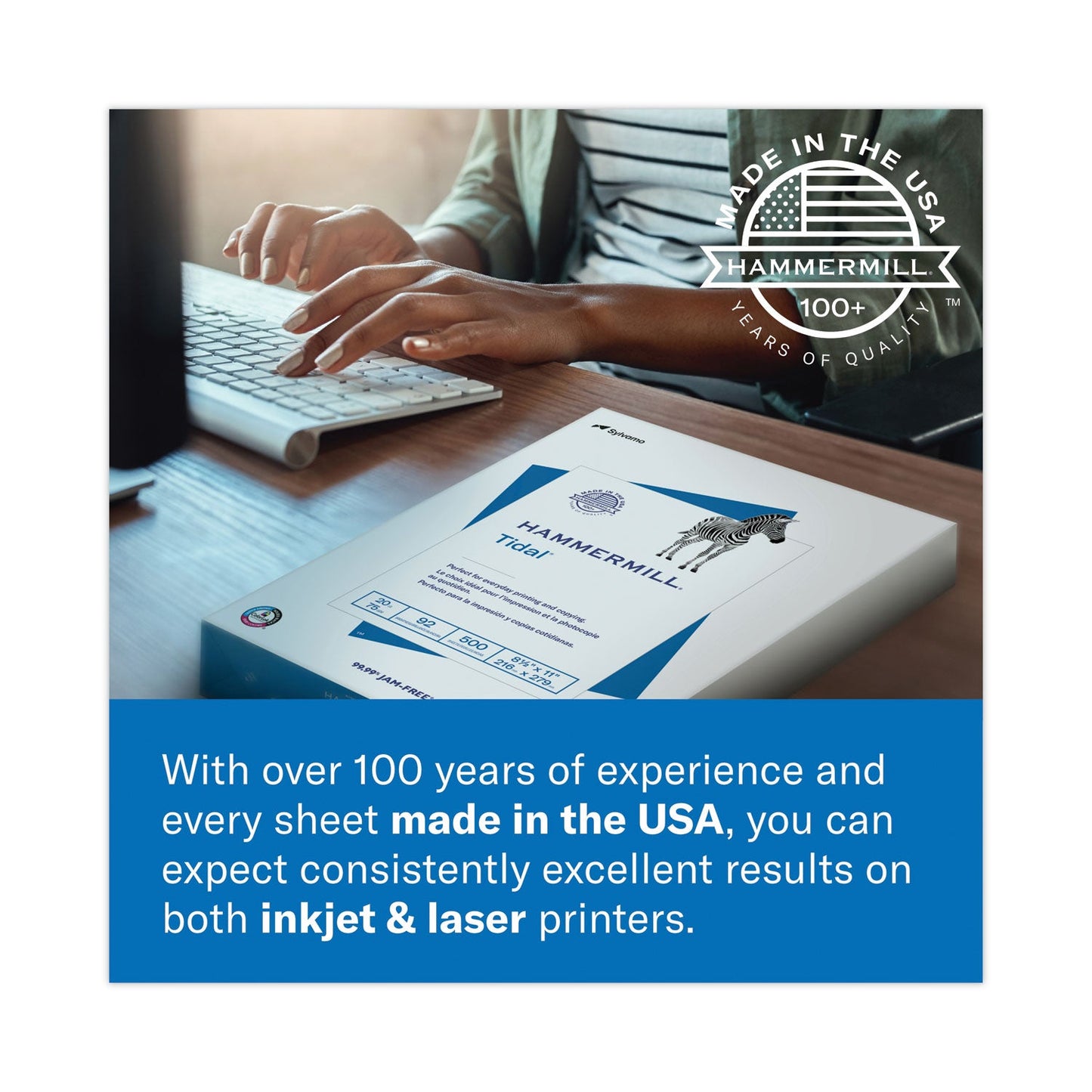 Hammermill Colors Print Paper, 20 lb Bond Weight, 8.5 x 11, Canary, 500/Ream