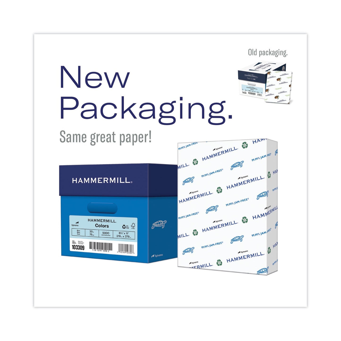 Hammermill Colors Print Paper, 20 lb Bond Weight, 8.5 x 11, Green, 500 Sheets/Ream, 10 Reams/Carton