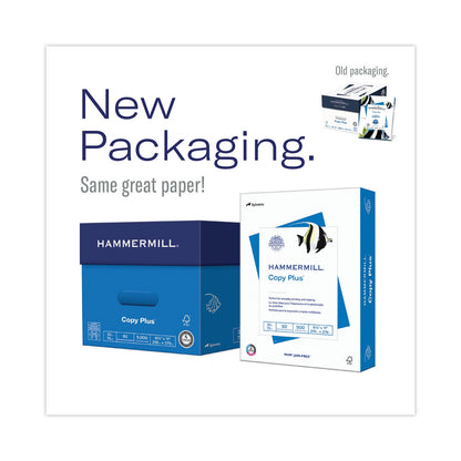 Hammermill Copy Plus Print Paper, 92 Bright, 20 lb Bond Weight, 8.5 x 11, White, 500 Sheets/Ream, 5 Reams/Carton