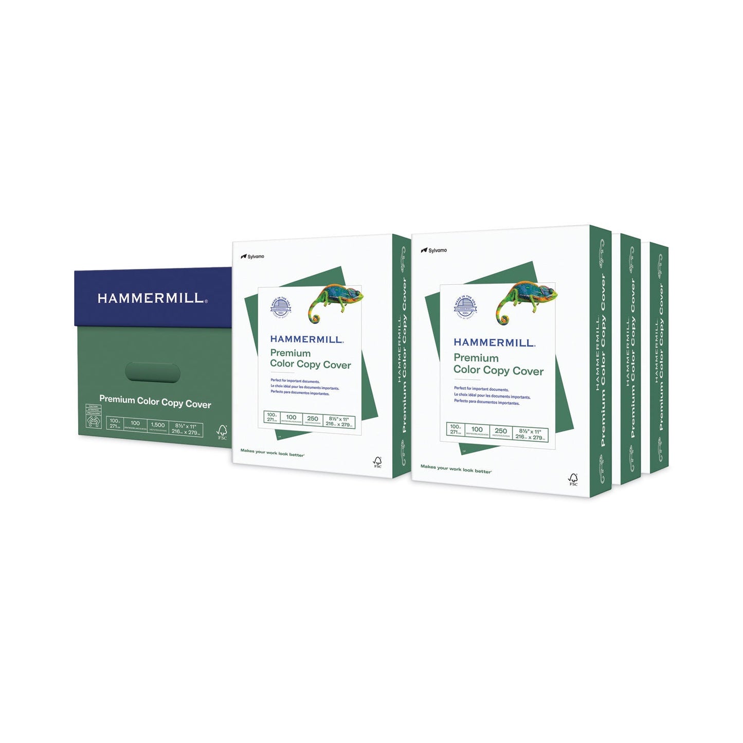 Hammermill Premium Color Copy Cover, 100 Bright, 100 lb Cover Weight, 8.5 x 11, 250 Sheets/Pack, 6 Packs/Carton