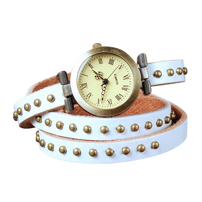 Fashionable Leather Belt Retro Watch
