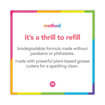 Method Dish Soap Refill, Sea Minerals, 36 oz Pouch, 6/Carton