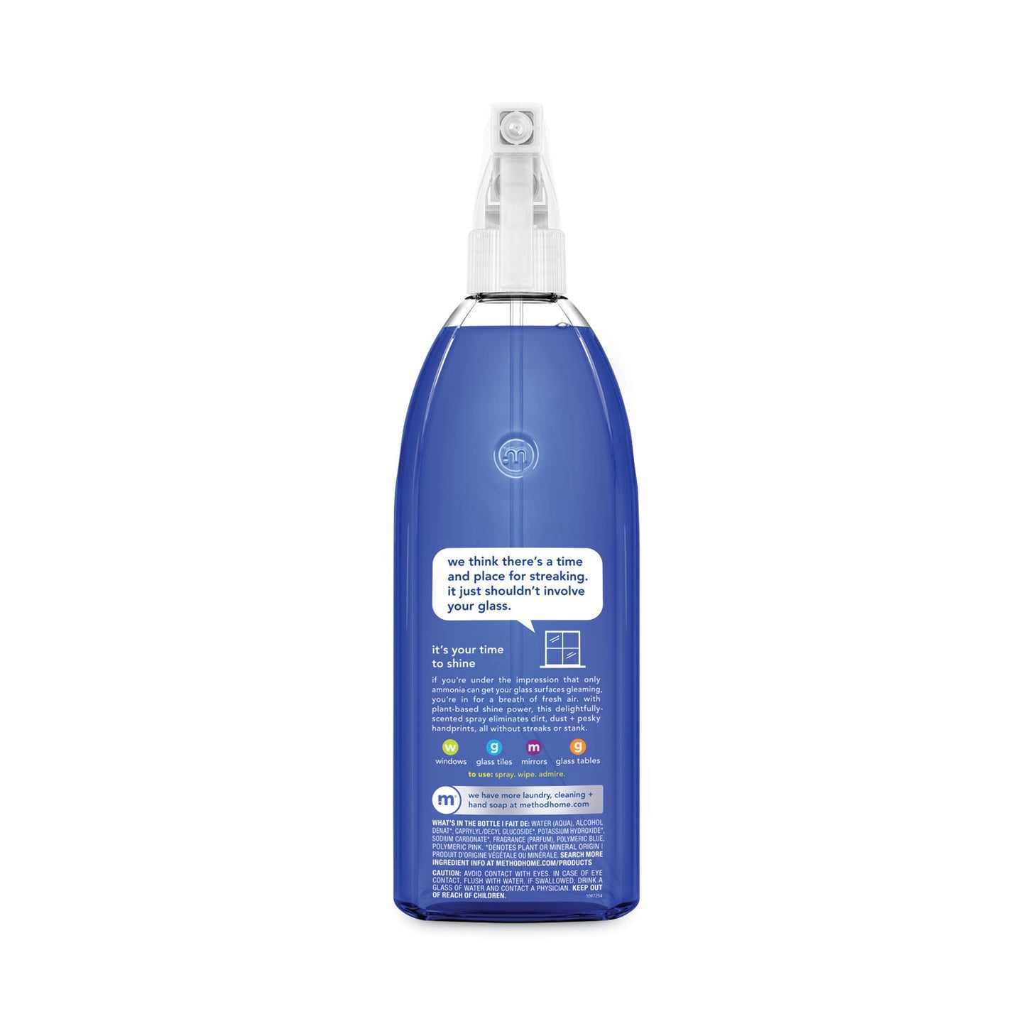 Method Glass and Surface Cleaner, Mint, 28 oz Spray Bottle, 8/Carton