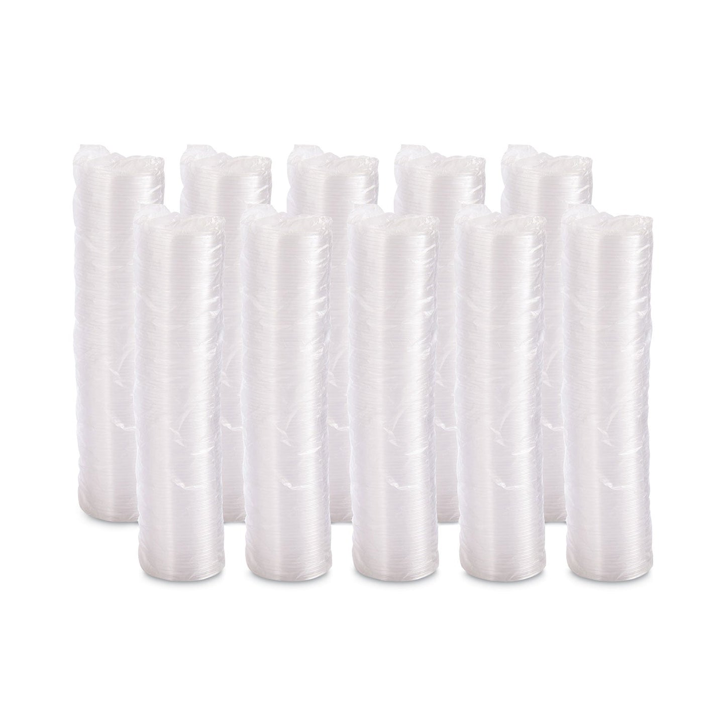 Dart Non-Vented Container Lids, Clear, Plastic, 100/Pack, 10 Packs/Carton