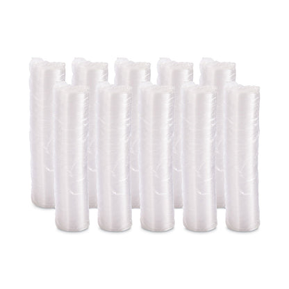 Dart Non-Vented Container Lids, Clear, Plastic, 100/Pack, 10 Packs/Carton