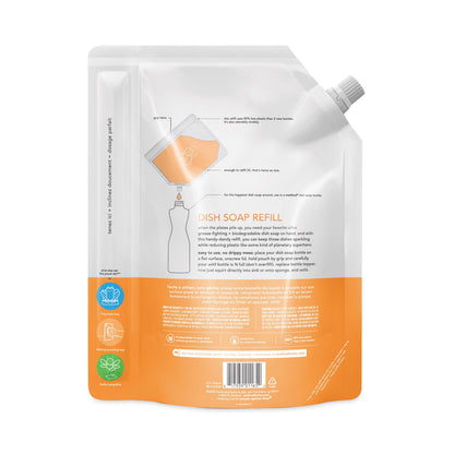 Method Dish Soap Refill, Clementine Scent, 36 oz Pouch