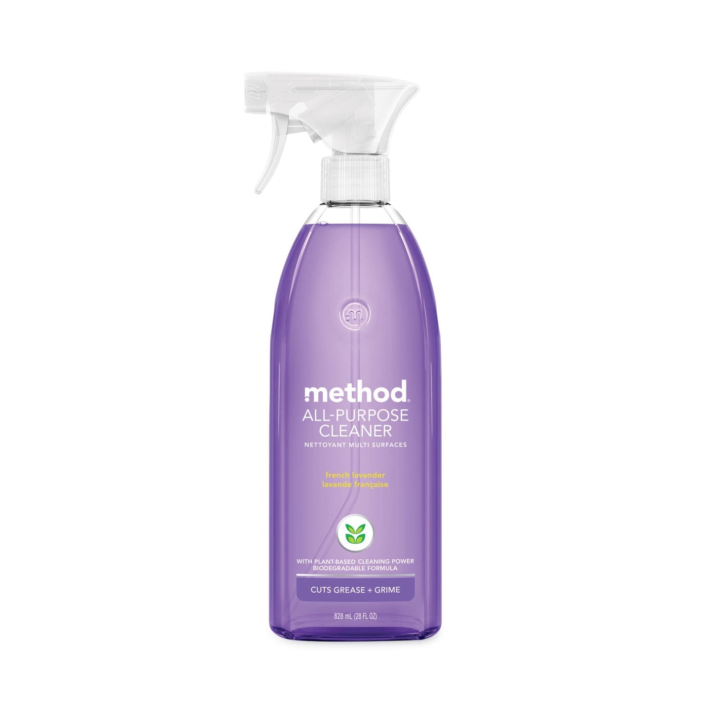Method All Surface Cleaner, French Lavender, 28 oz Spray Bottle, 8/Carton