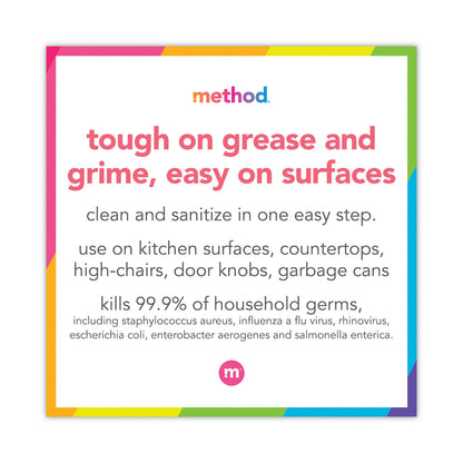 Method Antibac All-Purpose Cleaner, Bamboo, 28 oz Spray Bottle, 8/Carton