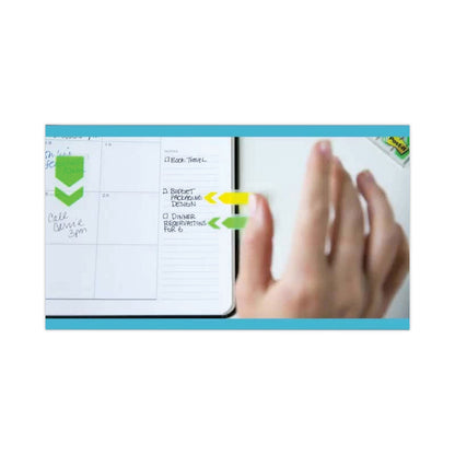 Post-it Page Flag Value Pack, Assorted, 96 0.5" Arrow, 100 1" Flags, 12 2" Filing Tabs