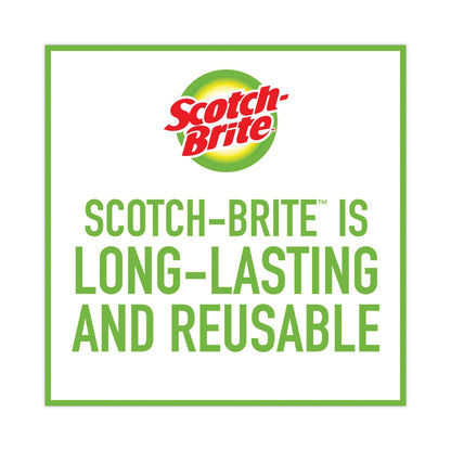Scotch-Brite Heavy-Duty Scouring Pad, 3.8 x 6, Green, 5/Carton