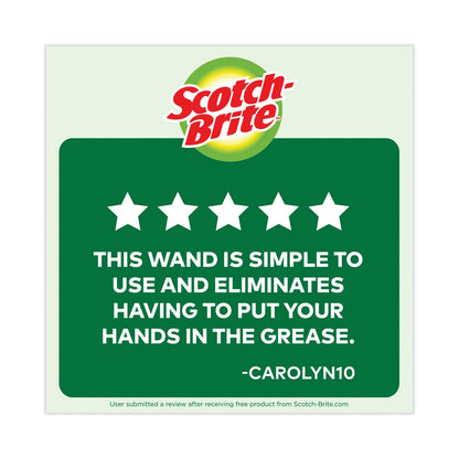 Scotch-Brite Soap-Dispensing Dishwand, 2.5 x 9.5, Yellow/Green