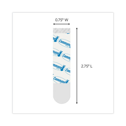 Command Refill Strips, Removable, Holds Up to 2 lbs, 0.63 x 1.75, Clear, 9/Pack