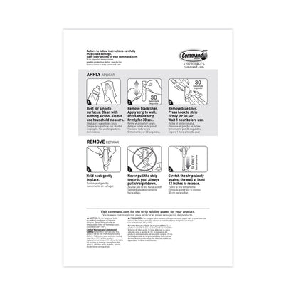 Command Assorted Refill Strips, Removable, (8) Small 0.75 x 1.75, (4) Medium 0.75 x 2.75, (4) Large 0.75 x 3.75, Clear, 16/Pack