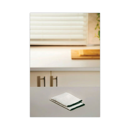 Scotch-Brite Kitchen Cleaning Cloth, Microfiber, 11.4 x 12.4, White, 2/Pack, 12 Packs/Carton