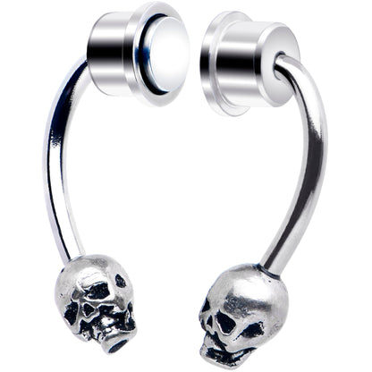 Skull Magnetic Septum Ring Horseshoe Non-Pierced Fake Nose Ring