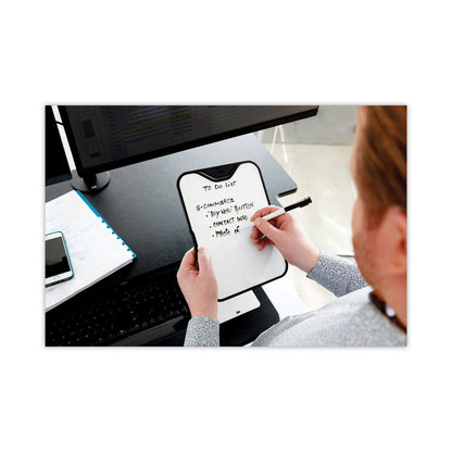 3M Monitor Whiteboard, 10 Sheet Capacity, Plastic, Black/White