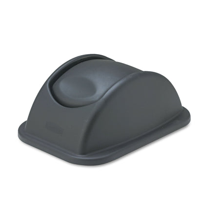 Rubbermaid Rectangular Free-Swinging Plastic Lids, Black