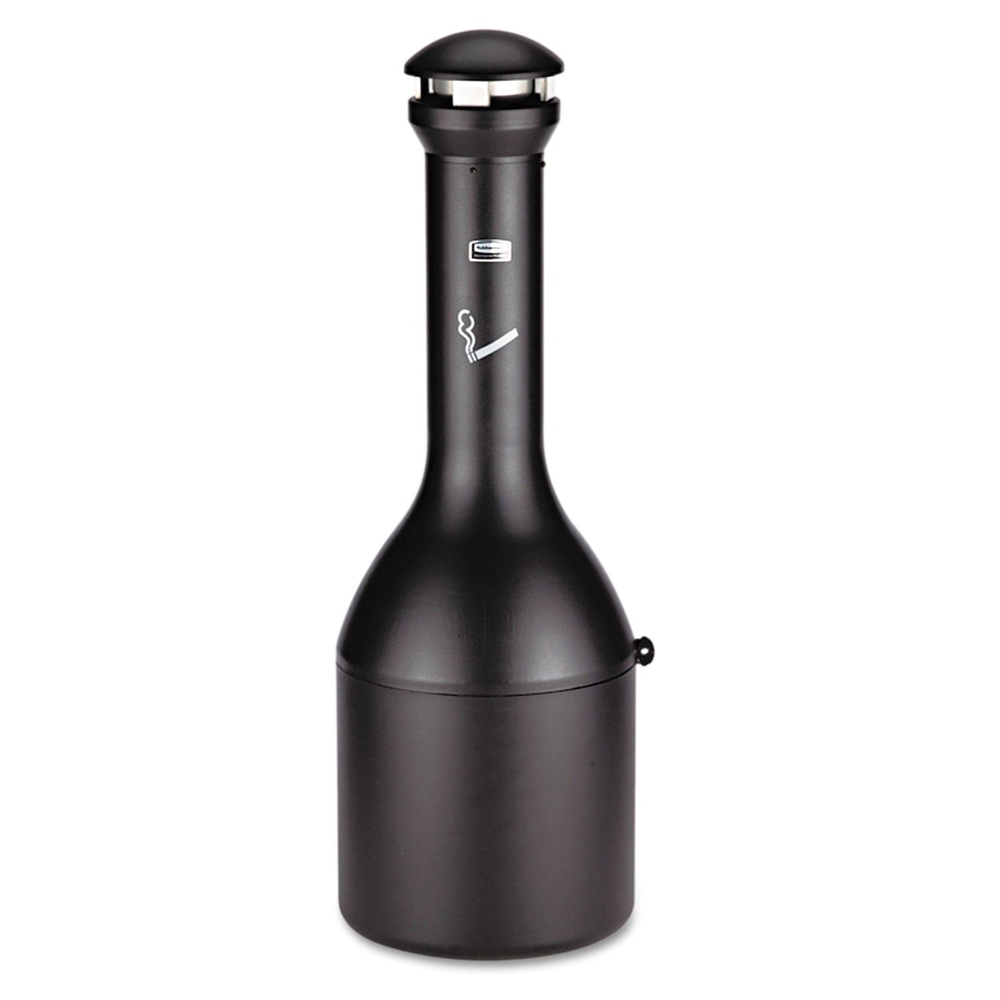 Rubbermaid Infinity Traditional Smoking Receptacle, 4.1 gal, 13 dia x 39h High, Black