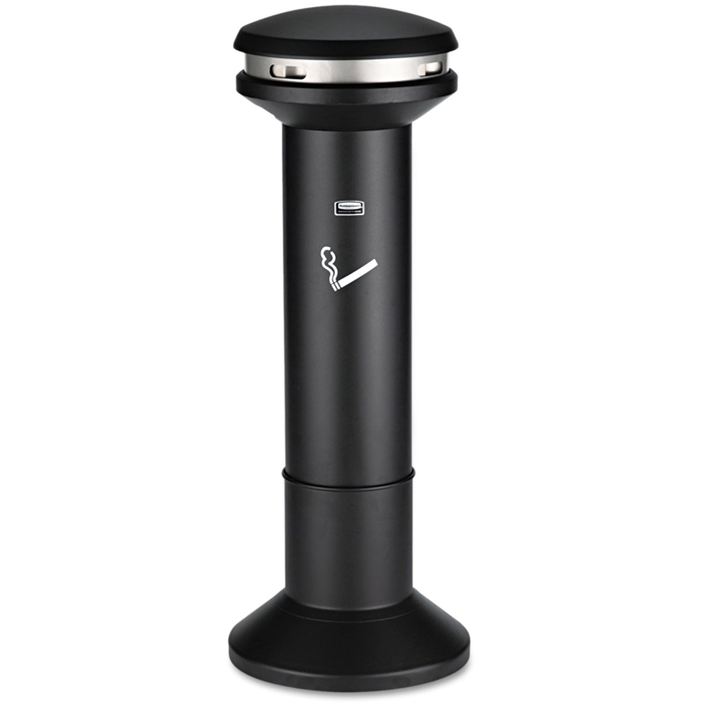 Rubbermaid Infinity Ultra-High Capacity Smoking Receptacle, 6.7 gal, 15.5 dia x 41.5h, Black