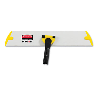 Rubbermaid HYGEN Quick Connect S-S Frame, Wet/Dry Mop 17.19w x 3d, Aluminum, Yellow