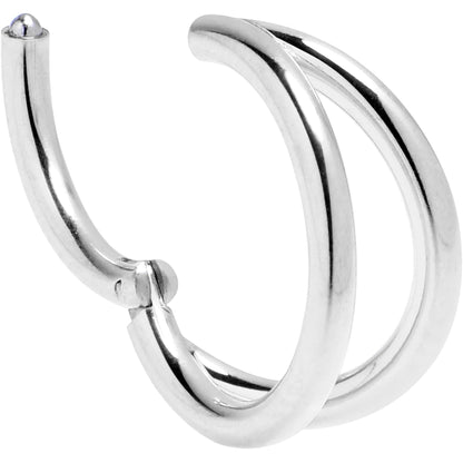 16G 5/16 Double Row Illusion Hinged Segment Ring
