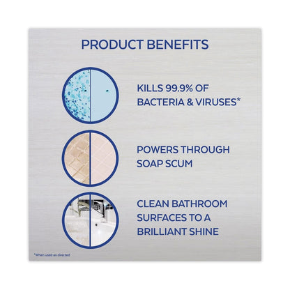 LYSOL Disinfectant Power Bathroom Foamer, Liquid, Atlantic Fresh, 22 oz Trigger Spray Bottle, 6/Carton