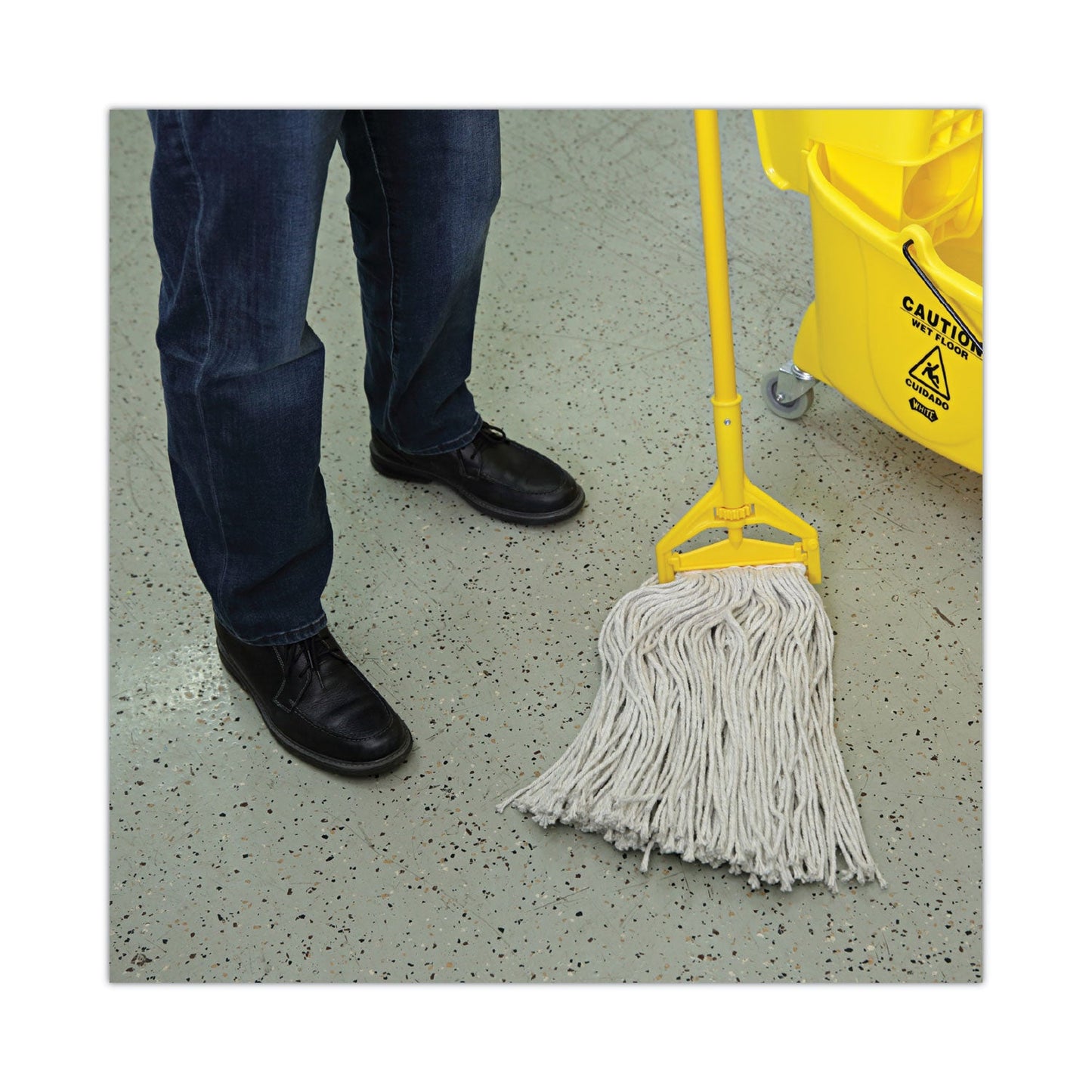 Boardwalk Premium Cut-End Wet Mop Heads, Cotton, 20oz, White, 12/Carton