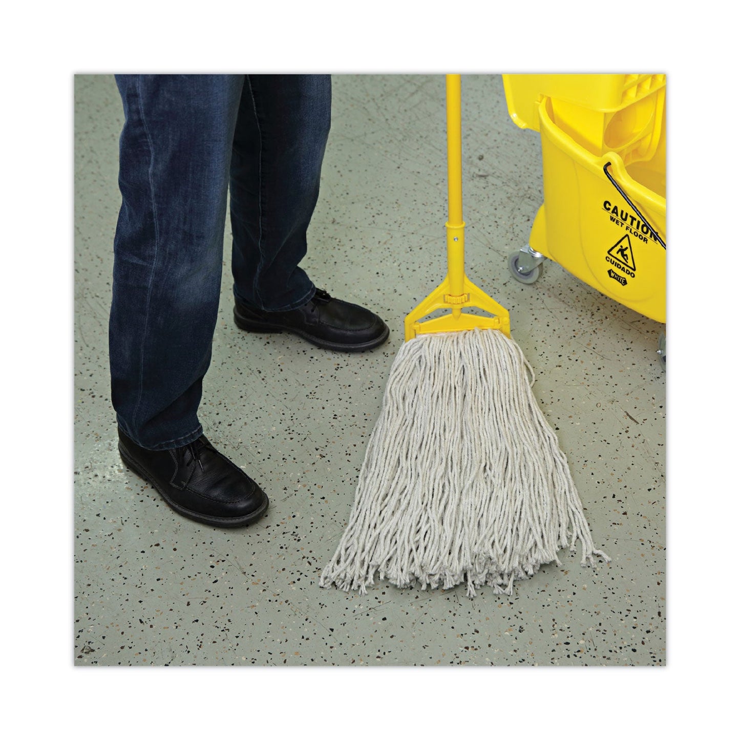 Boardwalk Mop Head, Premium Standard Head, Cotton Fiber, 32oz, White, 12/Carton