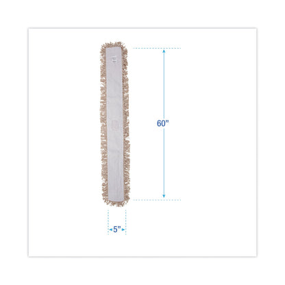 Boardwalk Industrial Dust Mop Head, Hygrade Cotton, 60w x 5d, White