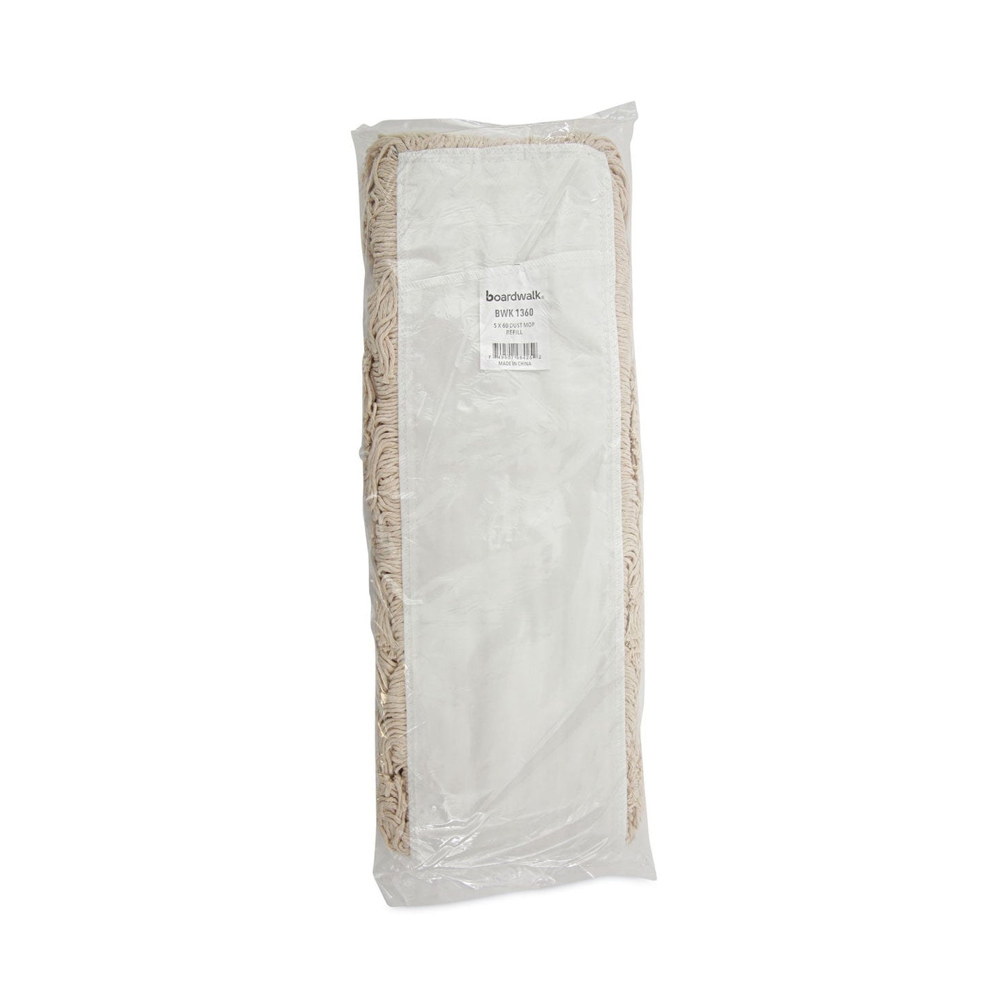 Boardwalk Industrial Dust Mop Head, Hygrade Cotton, 60w x 5d, White