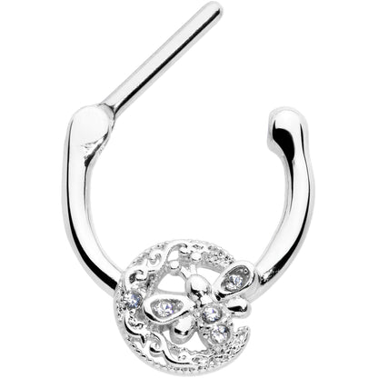 16G 5/16 Clear Gem Lunar Dragonfly Cartilage Clicker