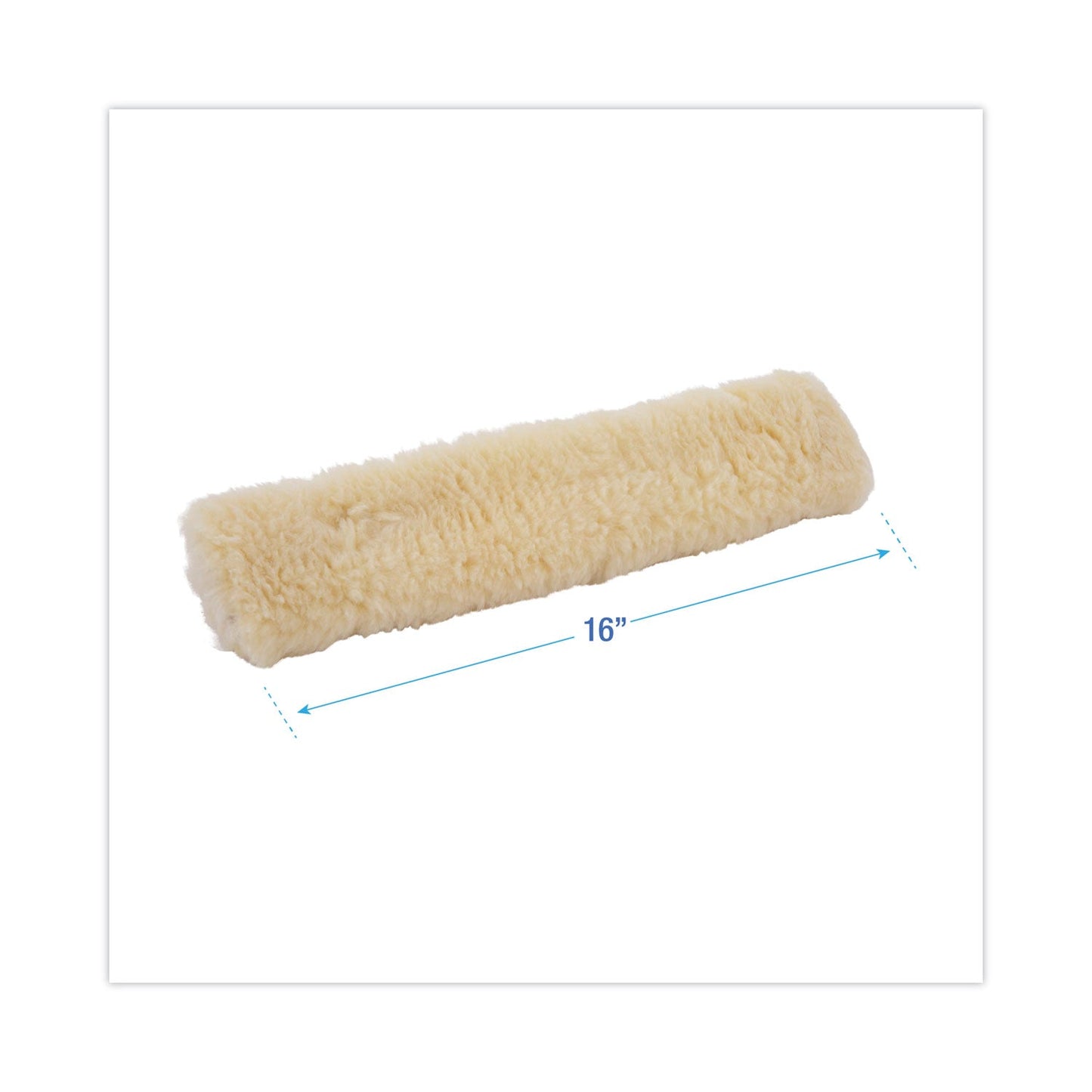 Boardwalk Mop Head, Finish Applicator, Lambswool, 16-Inch, White