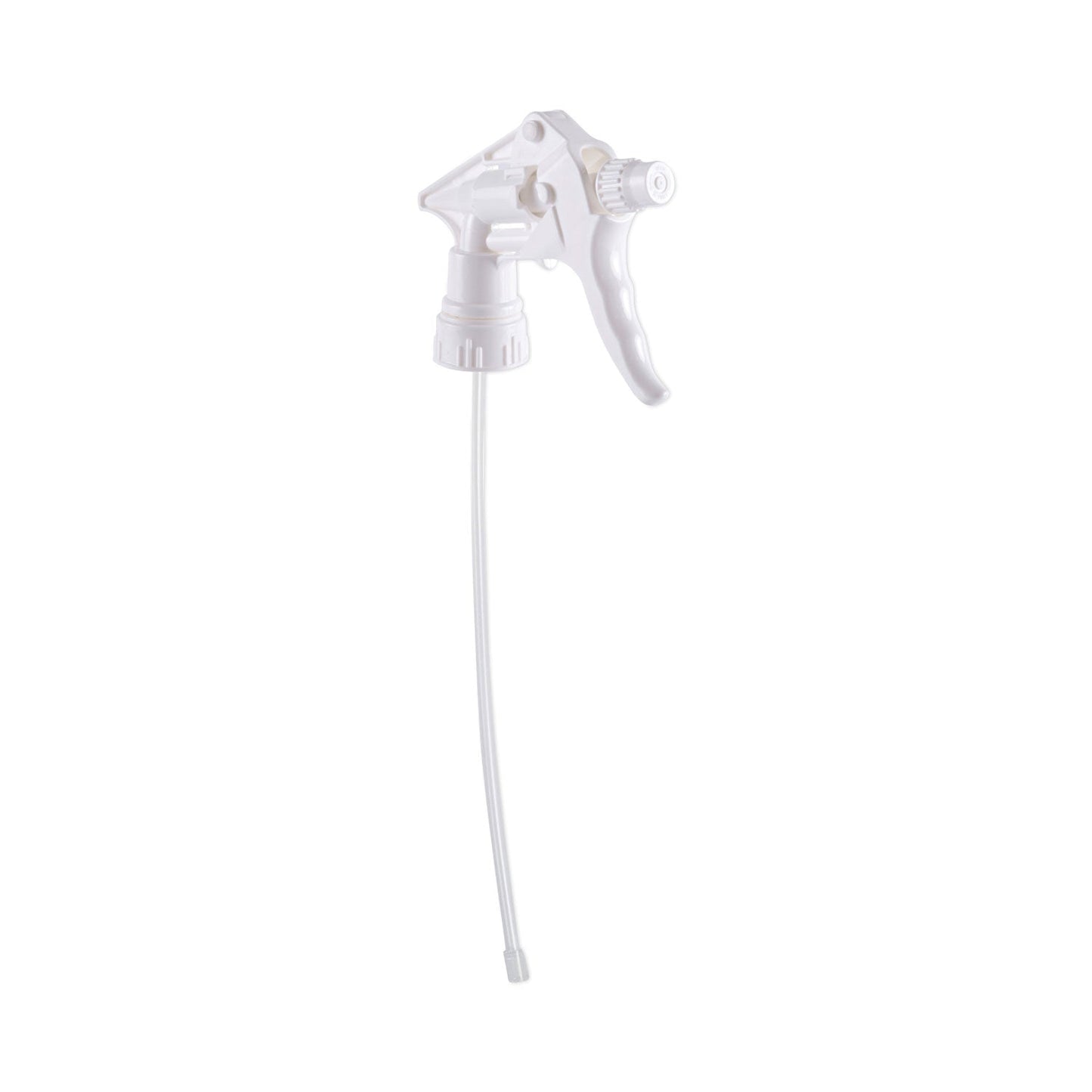 Boardwalk Trigger Sprayer 250, 8" Tube, Fits 16-24 oz Bottles, White, 24/Carton