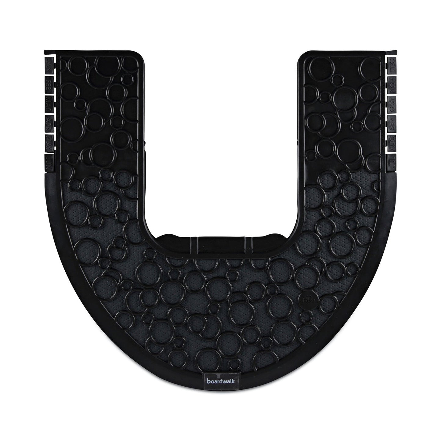 Boardwalk Commode Mat 2.0, Absorbant, Rubber, 22 x 22, Black, 6/Carton