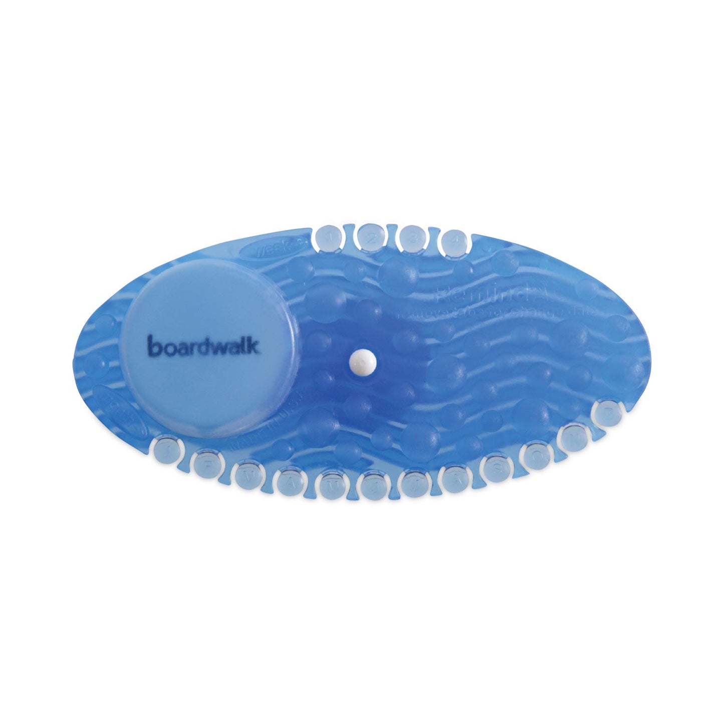 Boardwalk Curve Air Freshener, Cotton Blossom, Solid, Blue, 10/Box