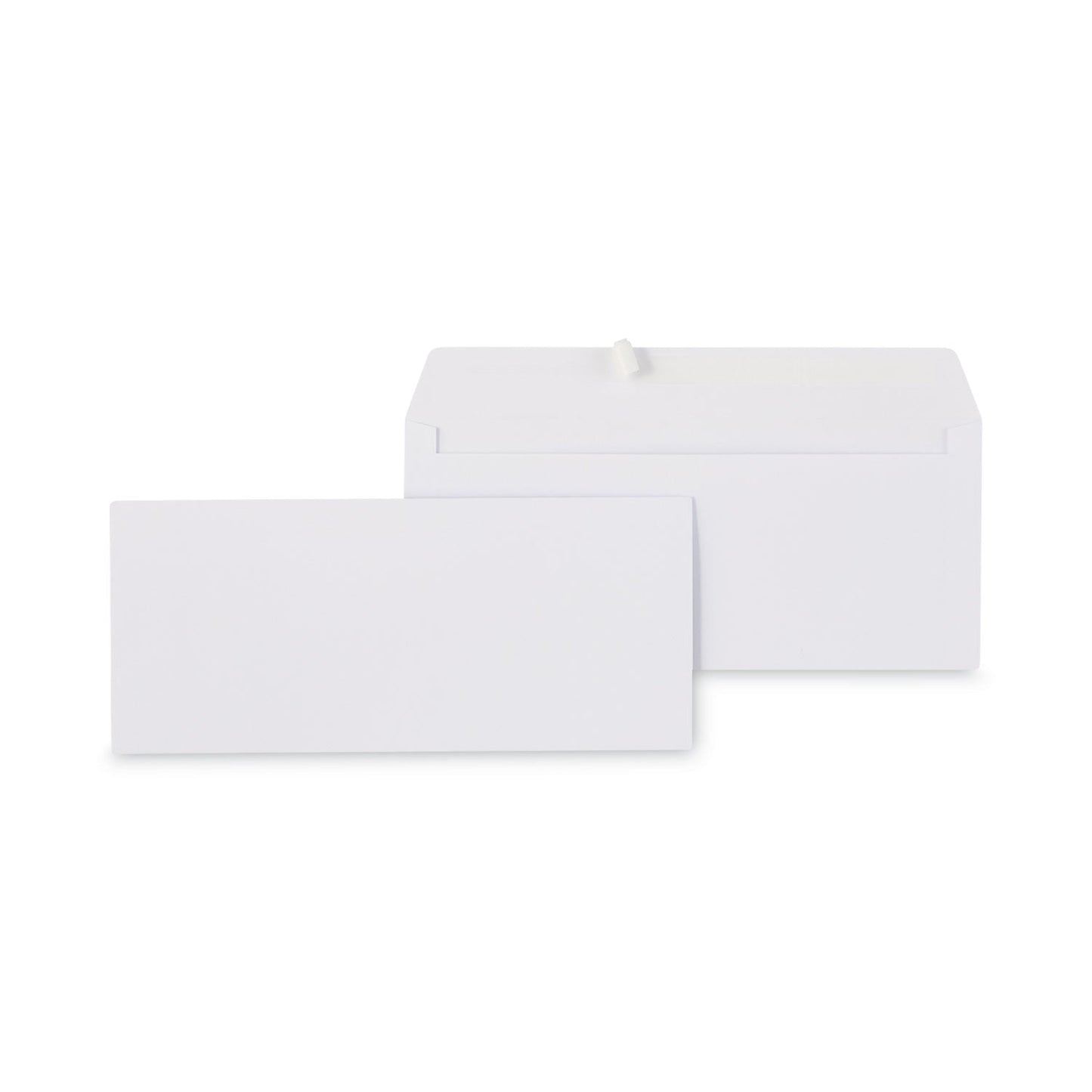 Universal Peel Seal Strip Business Envelope, #10, Square Flap, Self-Adhesive Closure, 4.13 x 9.5, White, 100/Box