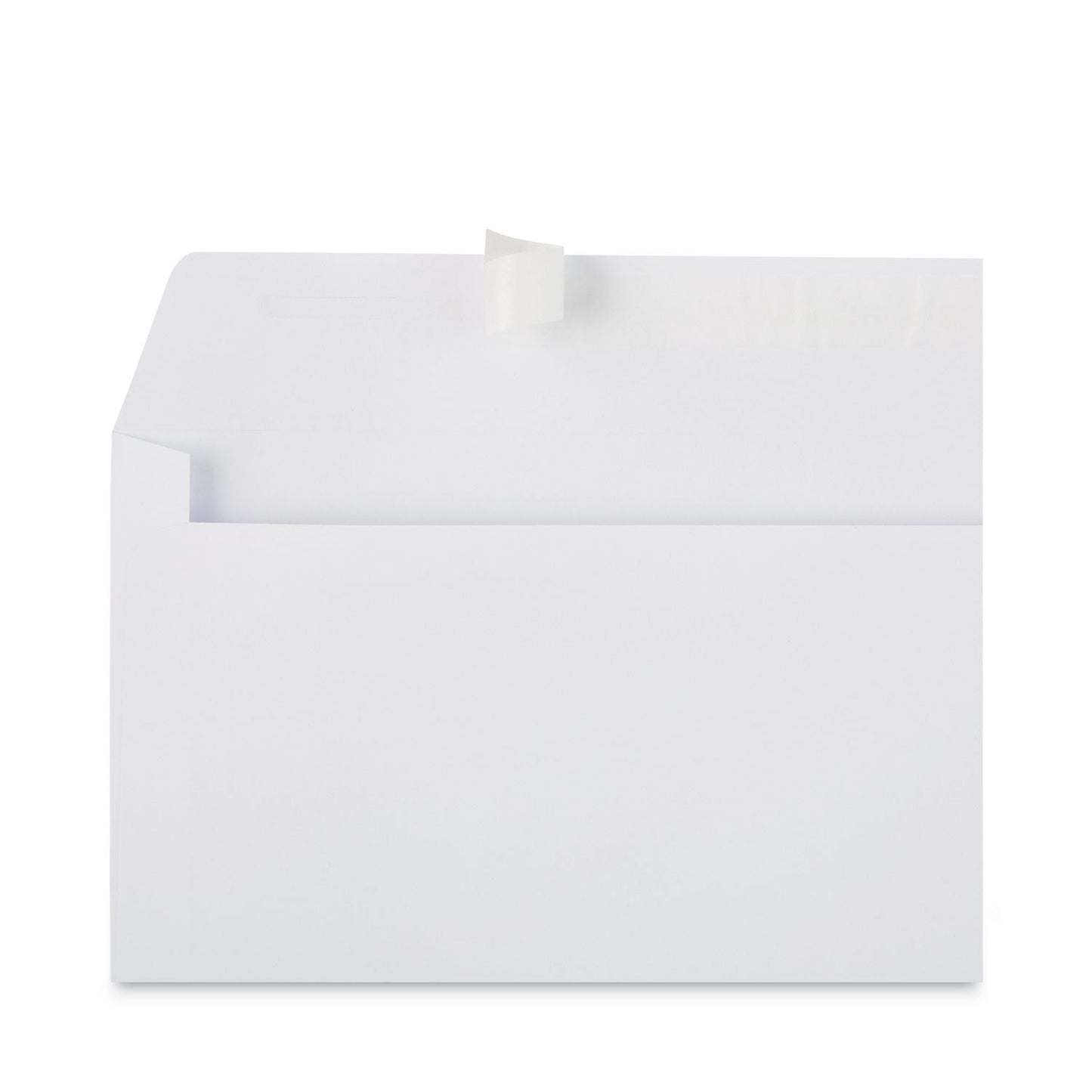 Universal Peel Seal Strip Business Envelope, #10, Square Flap, Self-Adhesive Closure, 4.13 x 9.5, White, 100/Box