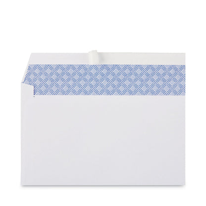Universal Peel Seal Strip Security Tint Business Envelope, #10, Square Flap, Self-Adhesive Closure, 4.13 x 9.5, White, 100/Box