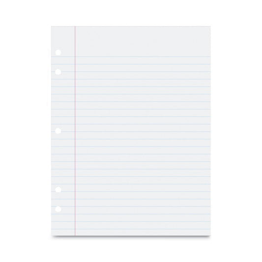 Pacon Composition Paper, 5-Hole, 8 x 10.5, Wide/Legal Rule, 500/Pack