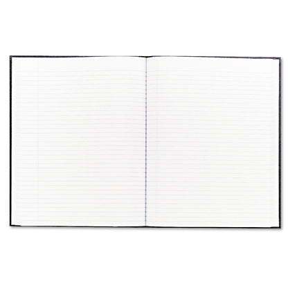 Blueline Executive Notebook, Ribbon Bookmark, 1 Subject, Medium/College Rule, Black Cover, 10.75 x 8.5, 75 Sheets