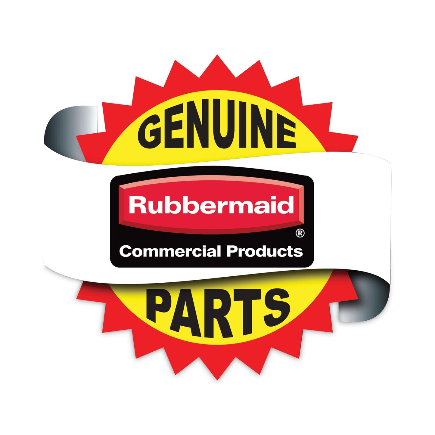 Rubbermaid Non-Marking Plate Casters, Swivel Mount Plate, 4" Wheel, Black/Gray
