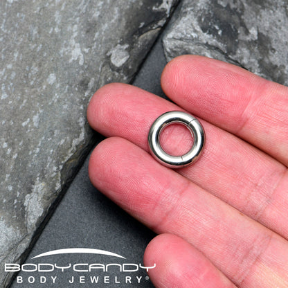 6G 3/8 316L Surgical Steel Precision Hinged Segment Hoop