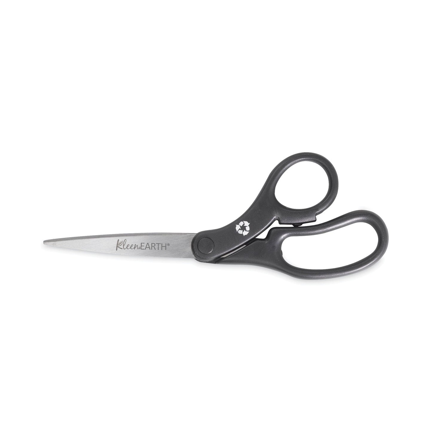 Westcott KleenEarth Basic Plastic Handle Scissors, 8" Long, 3.1" Cut Length, Black Offset Handle