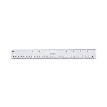 Universal Clear Plastic Ruler, Standard/Metric, 12" Long, Clear