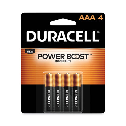 Duracell Power Boost CopperTop Alkaline AAA Batteries, 4/Pack