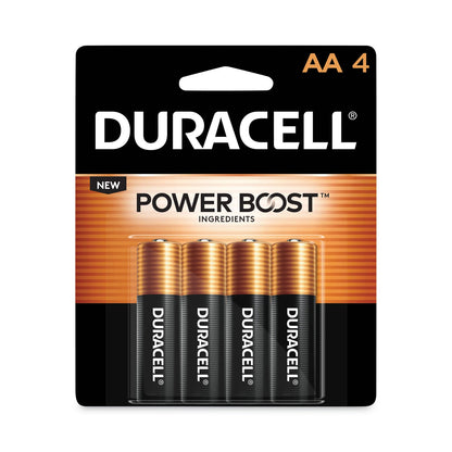 Duracell Power Boost CopperTop Alkaline AA Batteries, 4/Pack