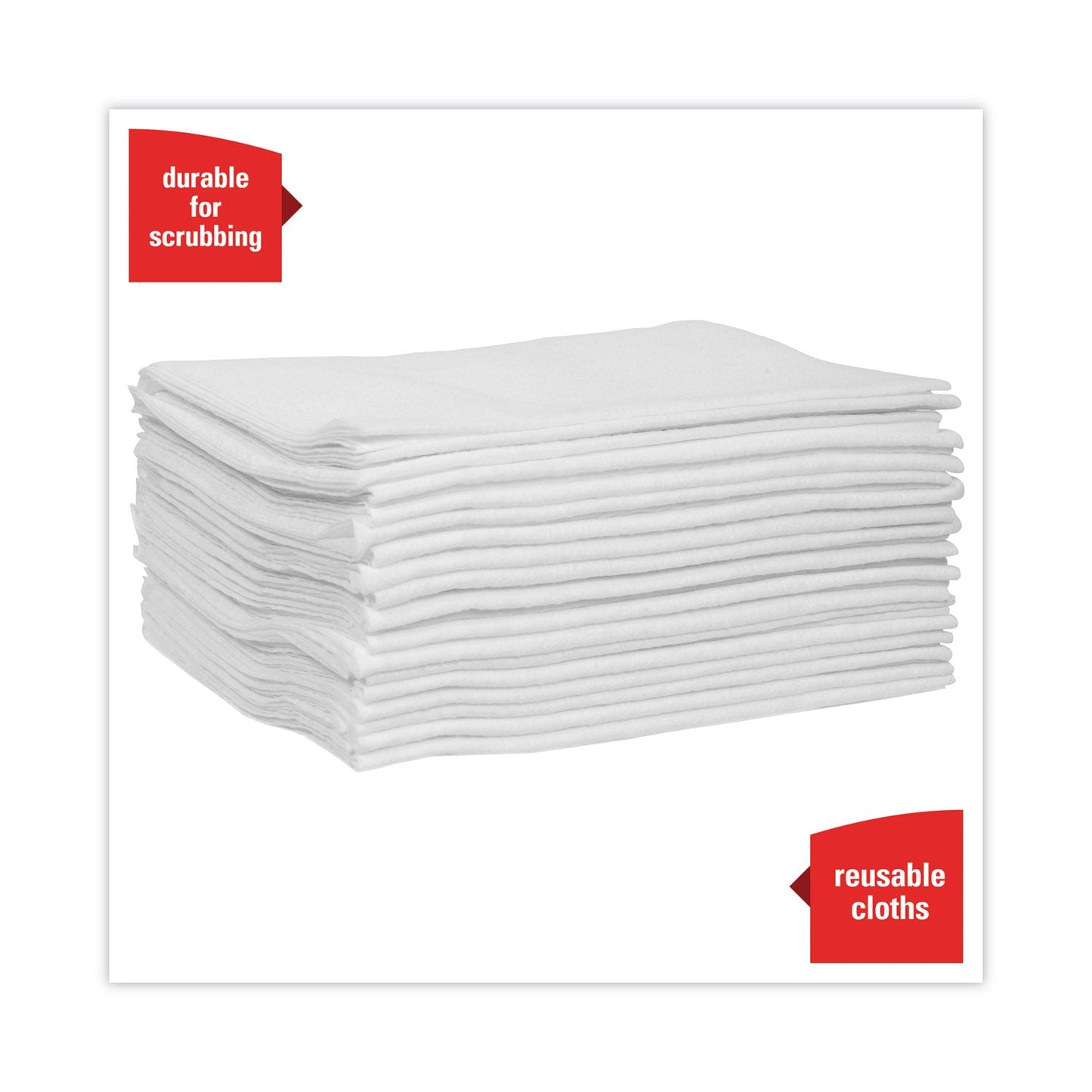 WypAll Power Clean X80 Heavy Duty Cloths, 1/4 Fold, 12.5 x 12, White, 50/Box, 4 Boxes/Carton