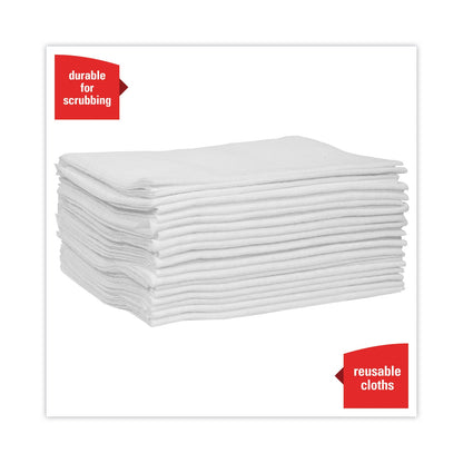WypAll Power Clean X80 Heavy Duty Cloths, 1/4 Fold, 12.5 x 12, White, 50/Box, 4 Boxes/Carton