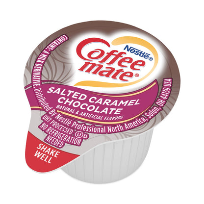 Coffee mate Liquid Coffee Creamer, Salted Caramel Chocolate, 0.38 oz Mini Cups, 50/Box, 4 Boxes/Carton, 200 Total/Carton